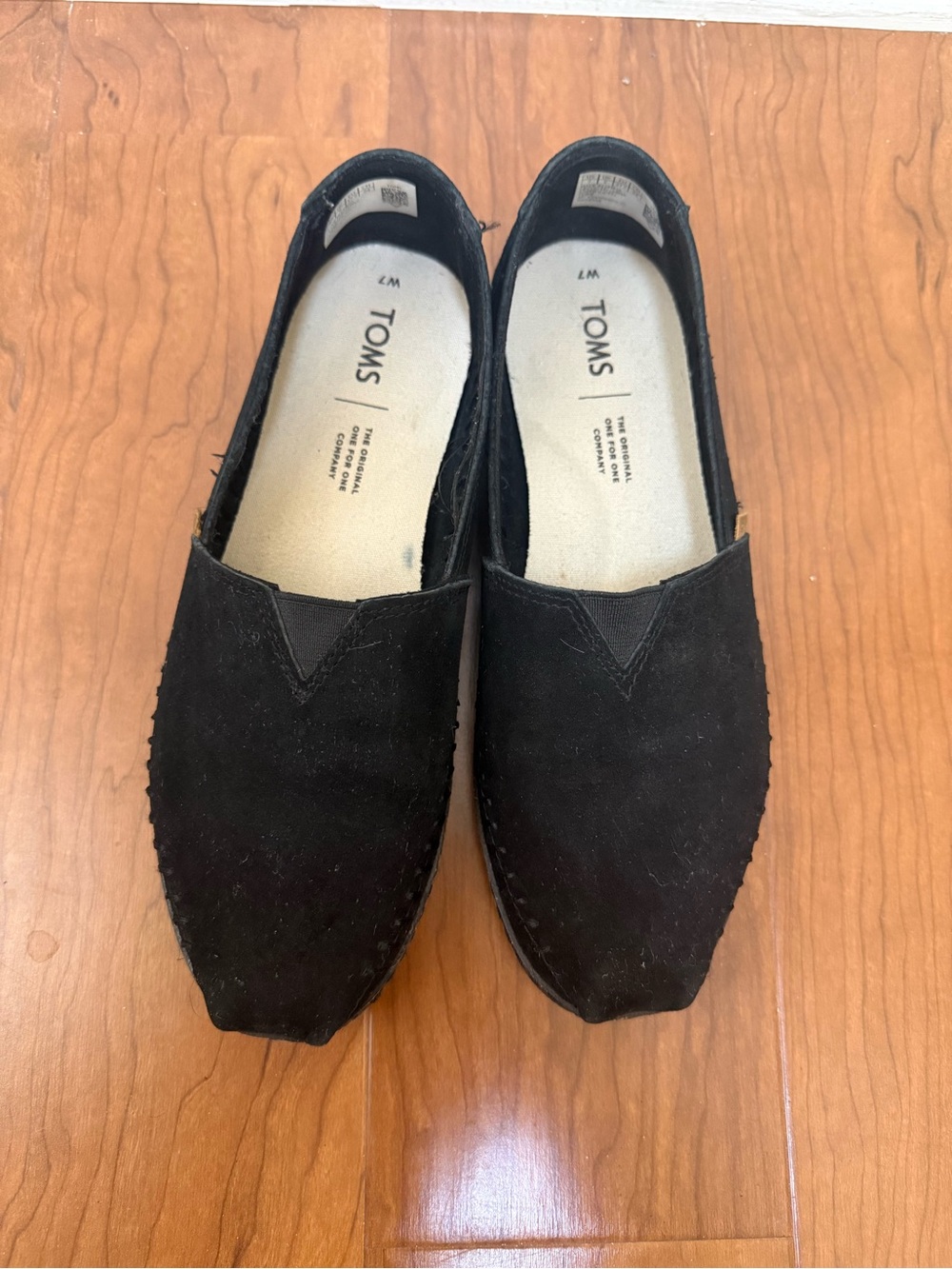 Toms Black Suede Men's Slip-On Loafers